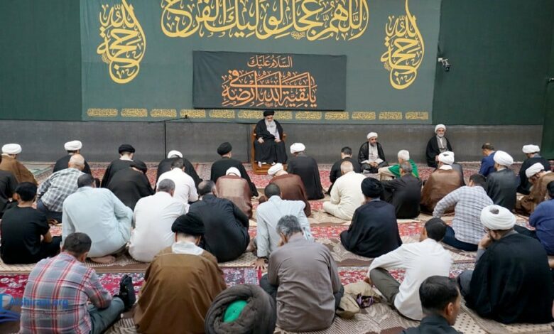 بزرگداشت روز زیارتی مخصوص امام رضا علیه السلام در بیت آیت الله العظمی شیرازی در شهر مقدس قم
