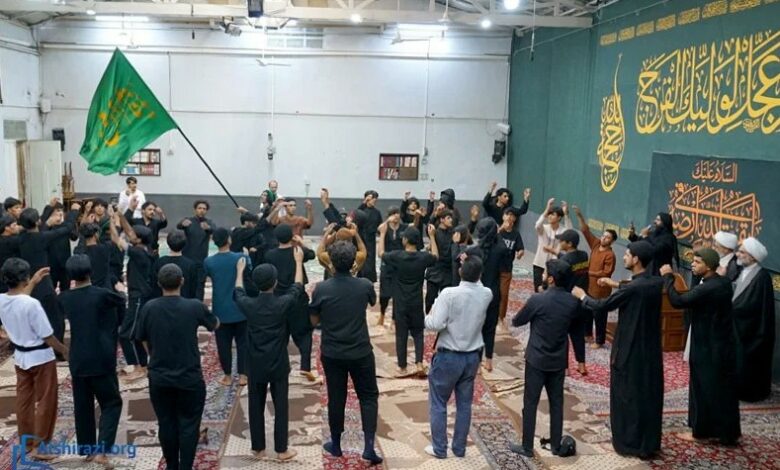 حضور کاروان زیارتی ابناء الزهراء از عراق در بیت آیت الله العظمی شیرازی در قم