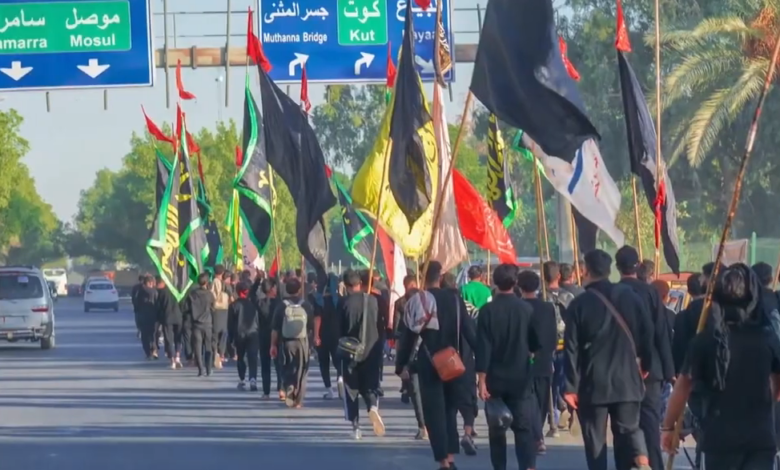 مشایهی زائران به سمت شهر مقدس سامرا