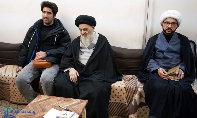 دیدار حجتالاسلام شیخ مؤید السودانی با آیتالله العظمی شیرازی در قم