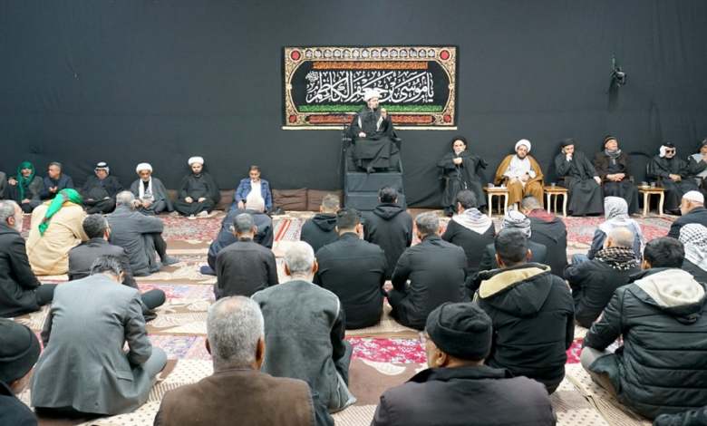 بزرگداشت شهادت امام موسی کاظم علیه السلام در بیت آیت الله العظمی شیرازی