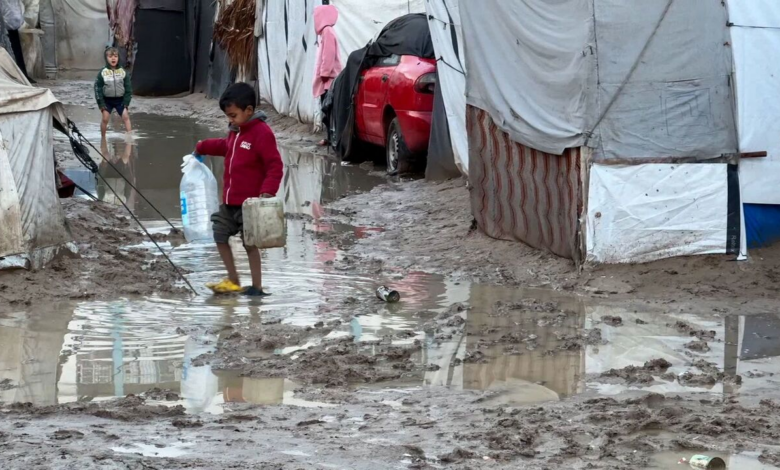 شرایط سخت زمستانی در غزه، تهدیدی جدی برای آوارگان فلسطینی