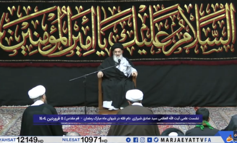 آیت الله العظمی شیرازی: زکات فطر زندانی و سربازی که مخارج و خورد و خوراک و مسکن آنان با دولت است، بر عهده دولت است