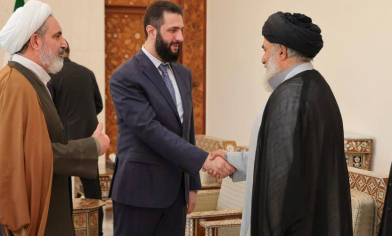 دیدار احمد الشرع با تعدادی از نمایندگان شیعیان