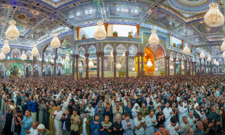 برپایی نماز عید فطر و گرامیداشت این روز در سراسر دنیا، کربلا شاهد حضور میلیونی محبان اهل بیت