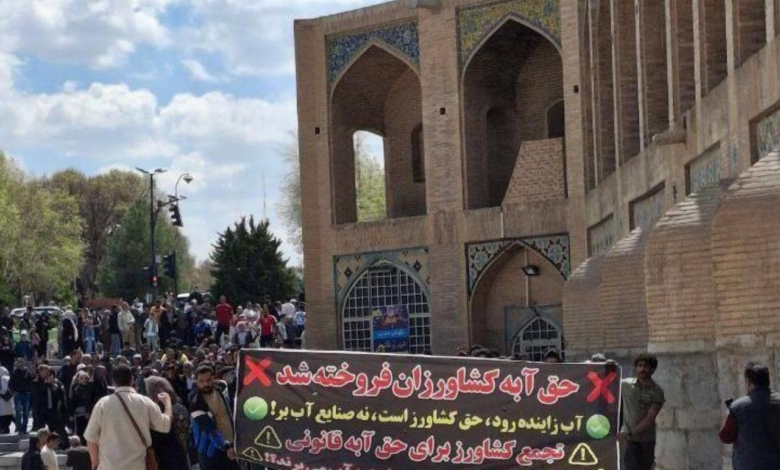 اعتراض کشاورزان اصفهانی به بیآبی و سرکوب شدید از سوی نیروهای حکومتی
