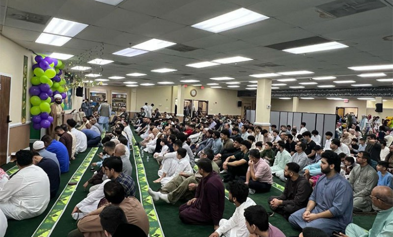برگزاری مراسم عبادی نماز عید فطر در مرکز امام علی علیه السلام امریکا