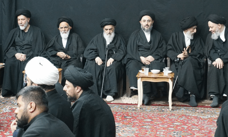 مراسم سوگواری شهادت حضرت امام جعفر صادق علیه السلام در بیت آیت الله العظمی شیرازی دام در قم