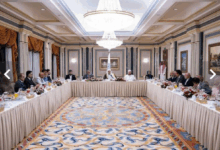 دیدار دبیرکل سازمان همبستگی جهان اسلام با رهبران مسلمان بریتانیا در مدینه