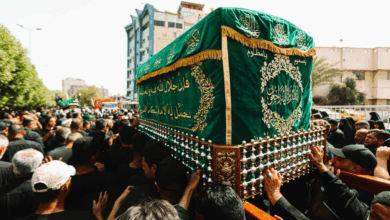 تشییع نمادین پیکر امام جواد علیه السلام در شهر مقدس کاظمین