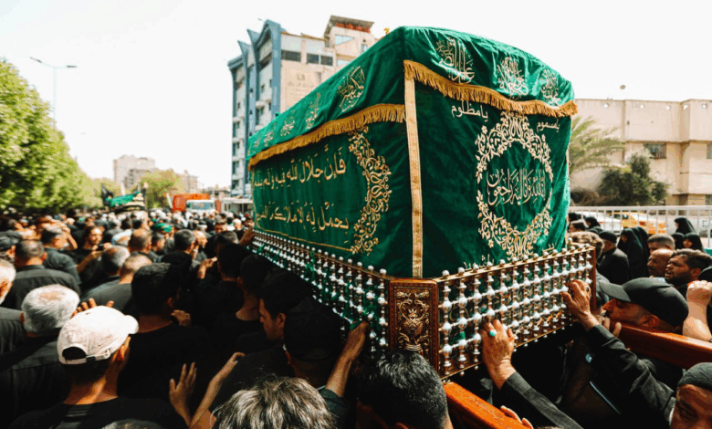 تشییع نمادین پیکر امام جواد علیه السلام در شهر مقدس کاظمین