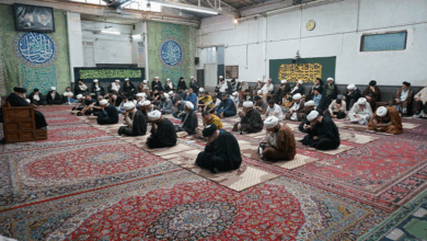 مراسم عزاداری سالروز شهادت امام رضا علیه‌السلام به روایتی، در بیت آیت‌الله العظمی شیرازی