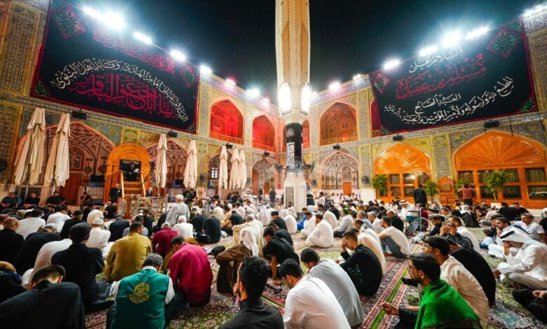 سوگواری شهادت امام محمد باقر در جوار حرم امیرالمؤمنین علیهما السلام