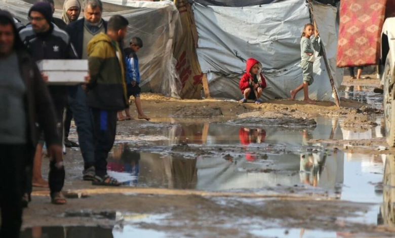 Gazze’de Sel Felaketleri; 1.500'den Fazla Yerinden Edilmiş Kişinin Çadırları Sular Altında Kaldı